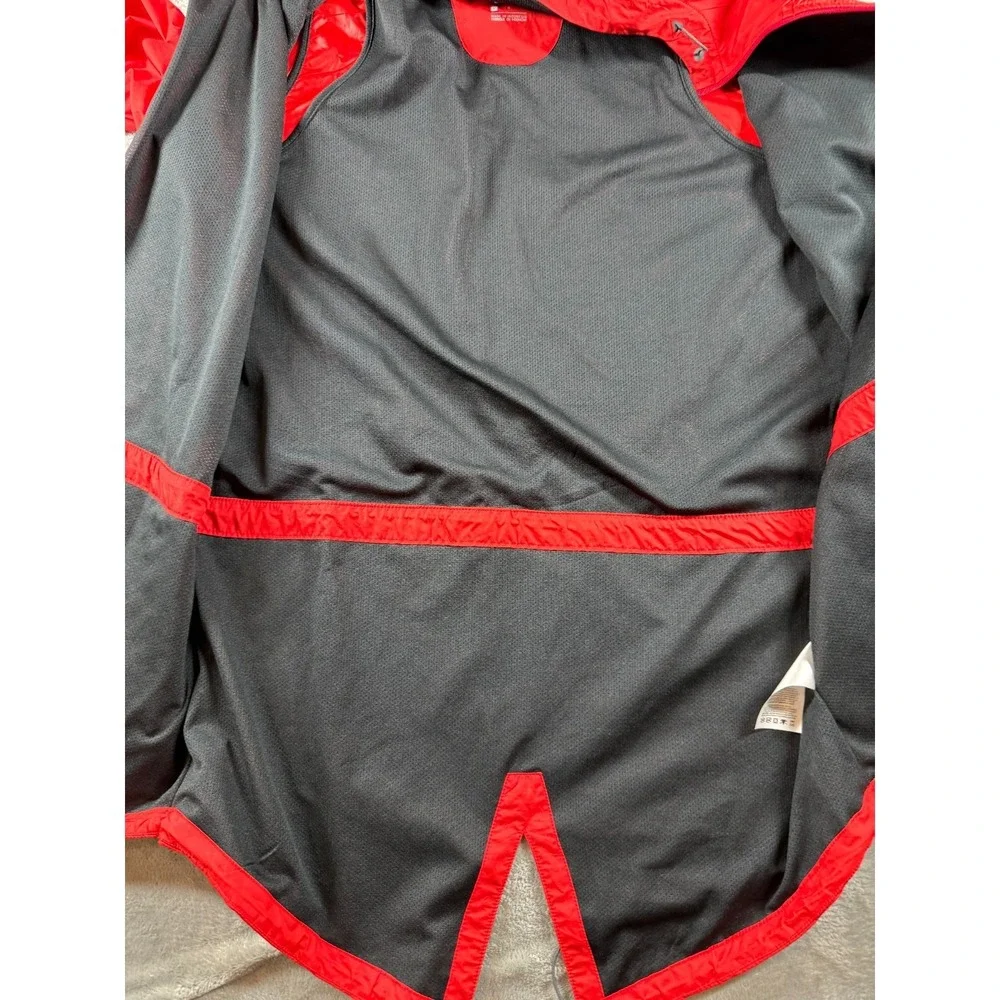 Nike Ohio State Buckeyes Womens Hooded Jacket Red Full Zip Windbreaker L